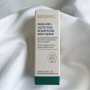 NEW Biossance Squalane + Lactic Acid Resurfacing Night Serum Sample